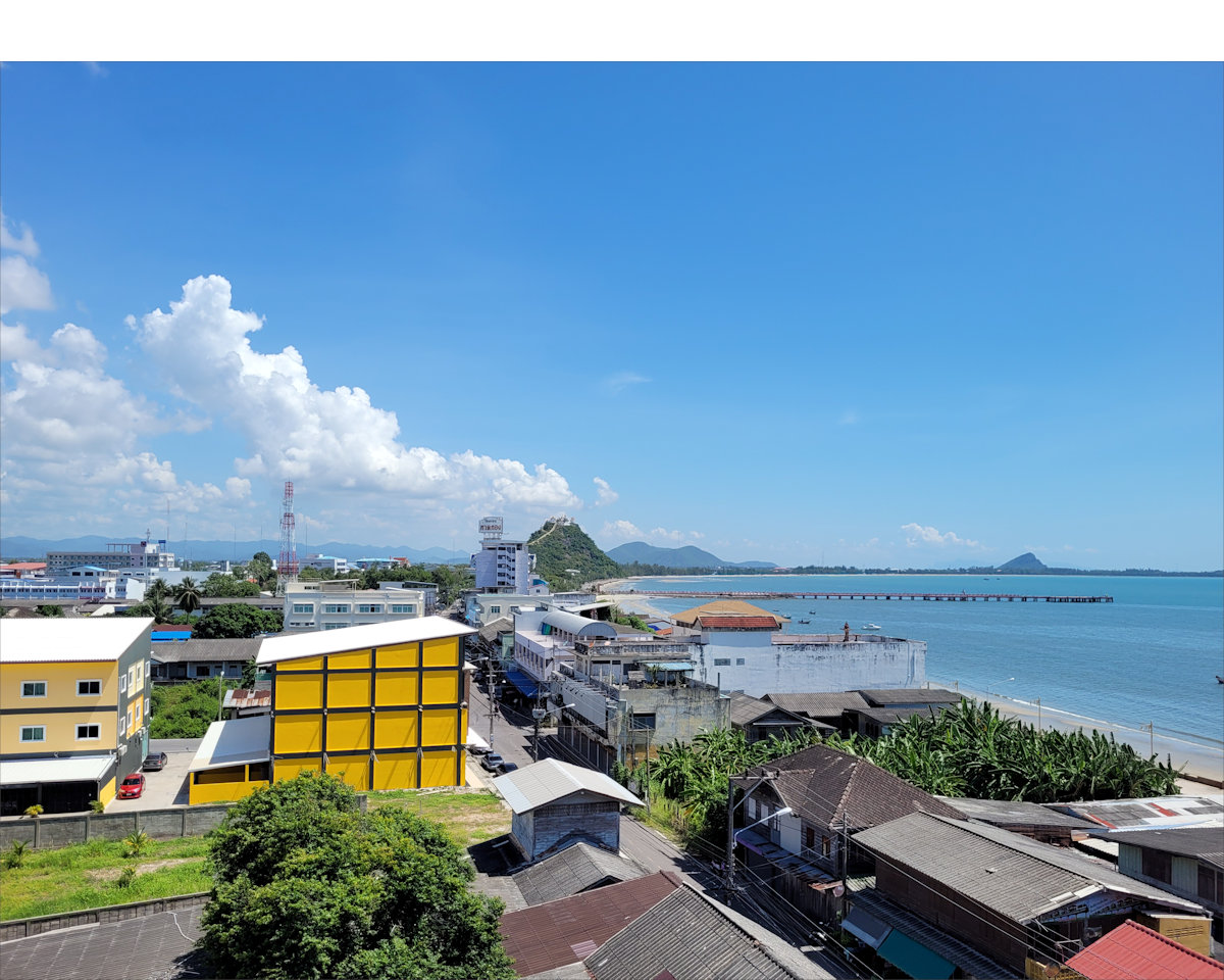 Prachuap, view from Prachuap Beach Hotel