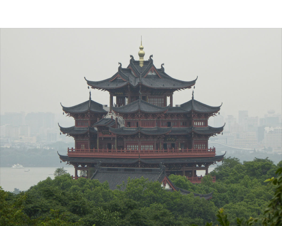 Hangzhou - Chenghuang or City God Pavilion on top of Wushan
